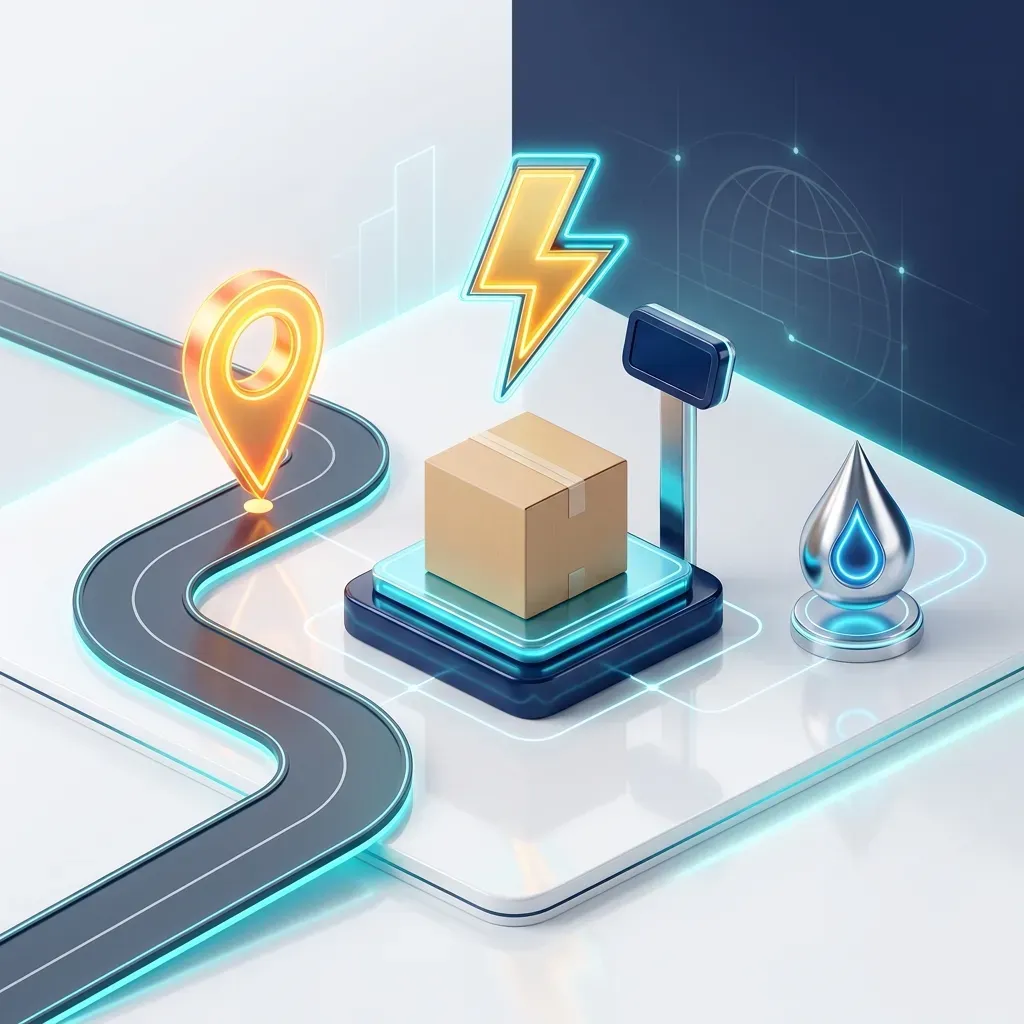 3D concept of interstate freight pricing factors