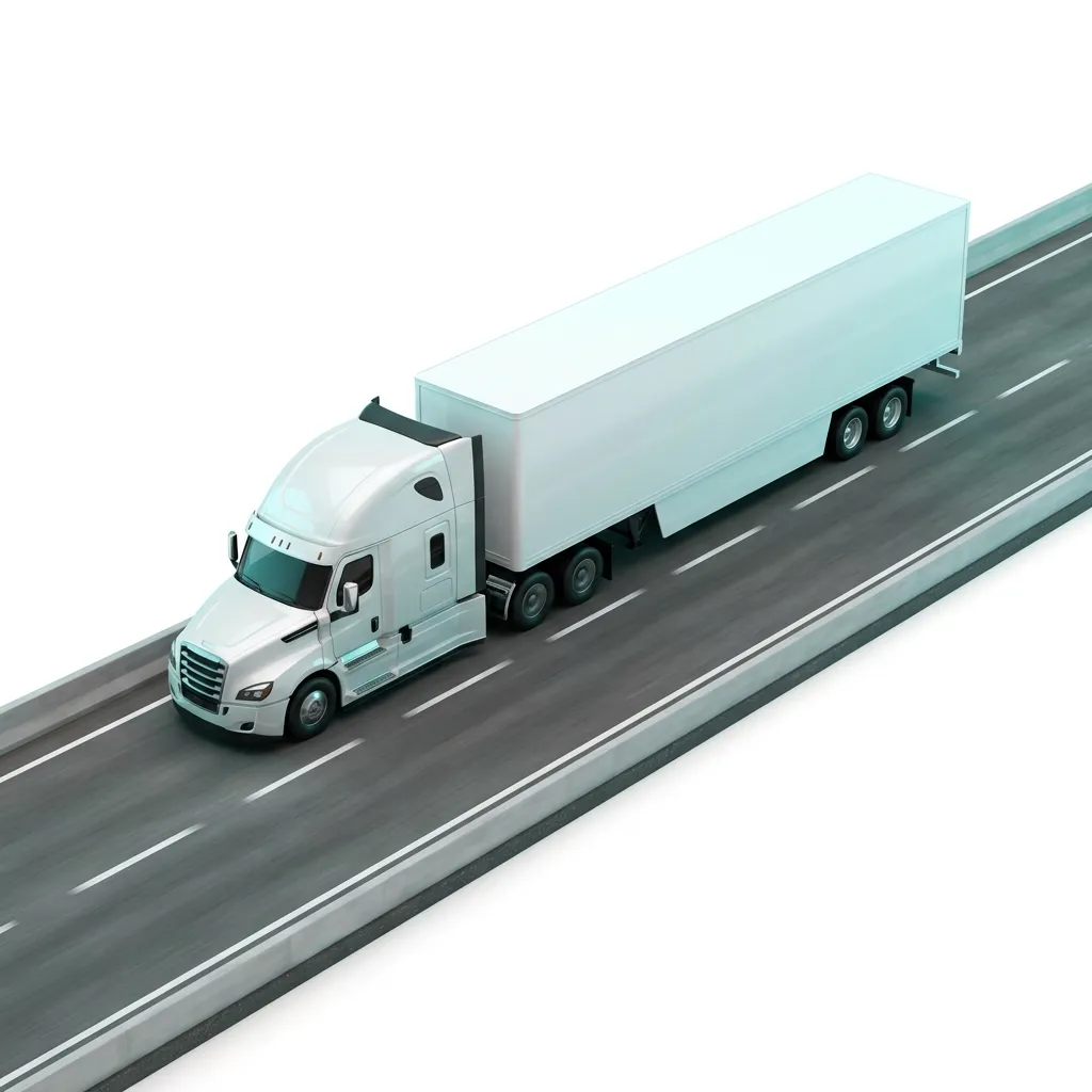 Standard interstate linehaul freight truck icon