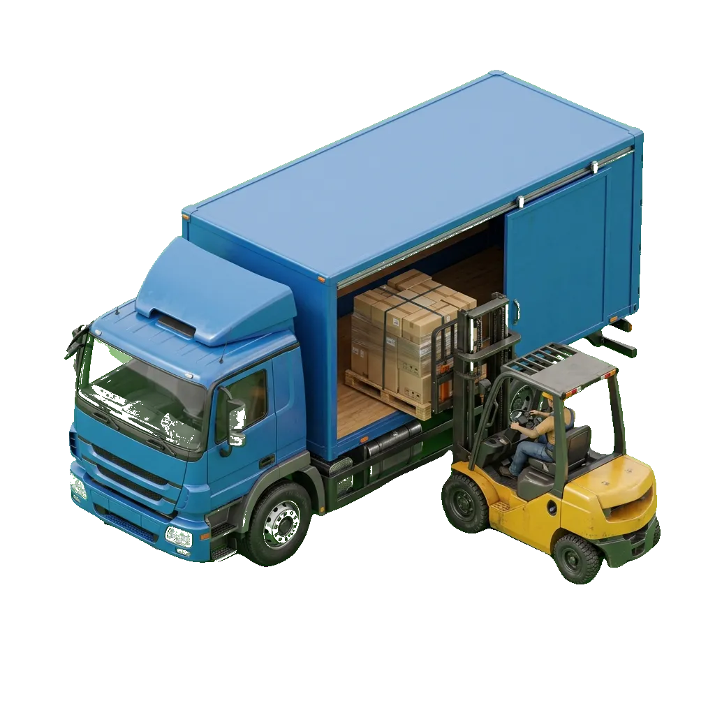 Secure pallet delivery with tail-lift trucks for standard and oversized pallets