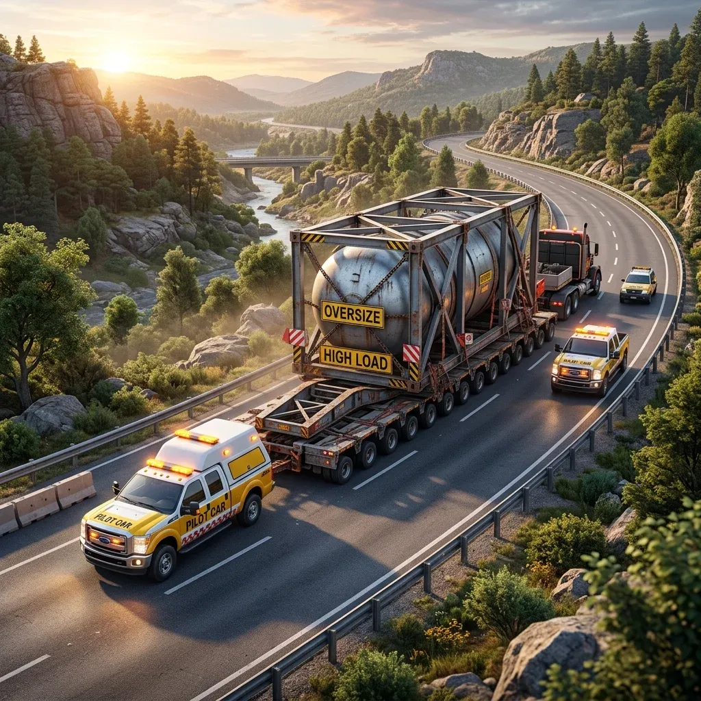 Permit and route clearance paperwork for an oversize movement