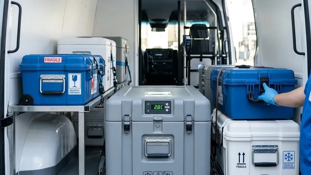 Temperature-controlled transport of vaccines and clinical pharmaceutical supplies