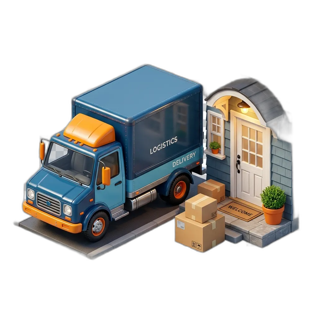 B2C parcel distribution to residential addresses for eCommerce orders
