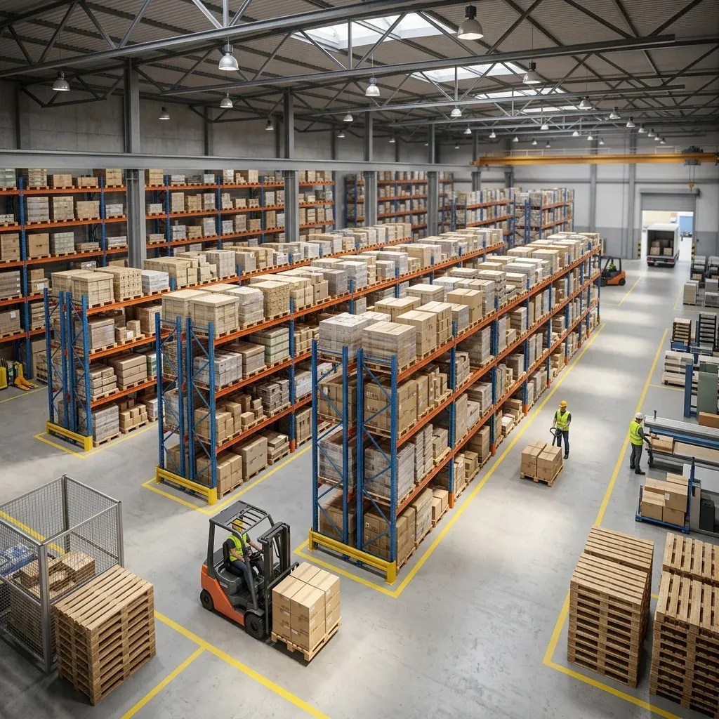 Pallet racking and storage solutions inside an Ozcoast Logistics warehouse
