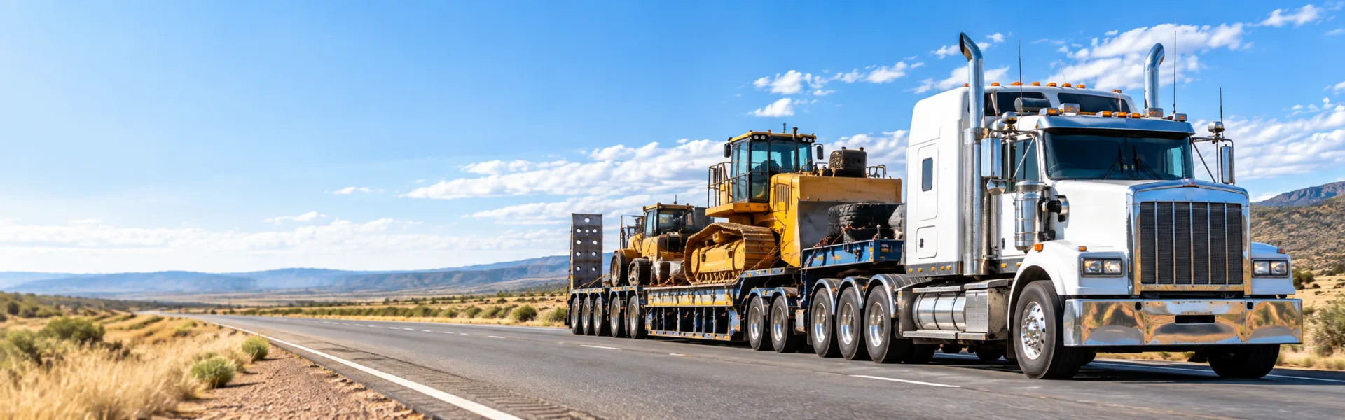 Heavy vehicle combination on an open highway