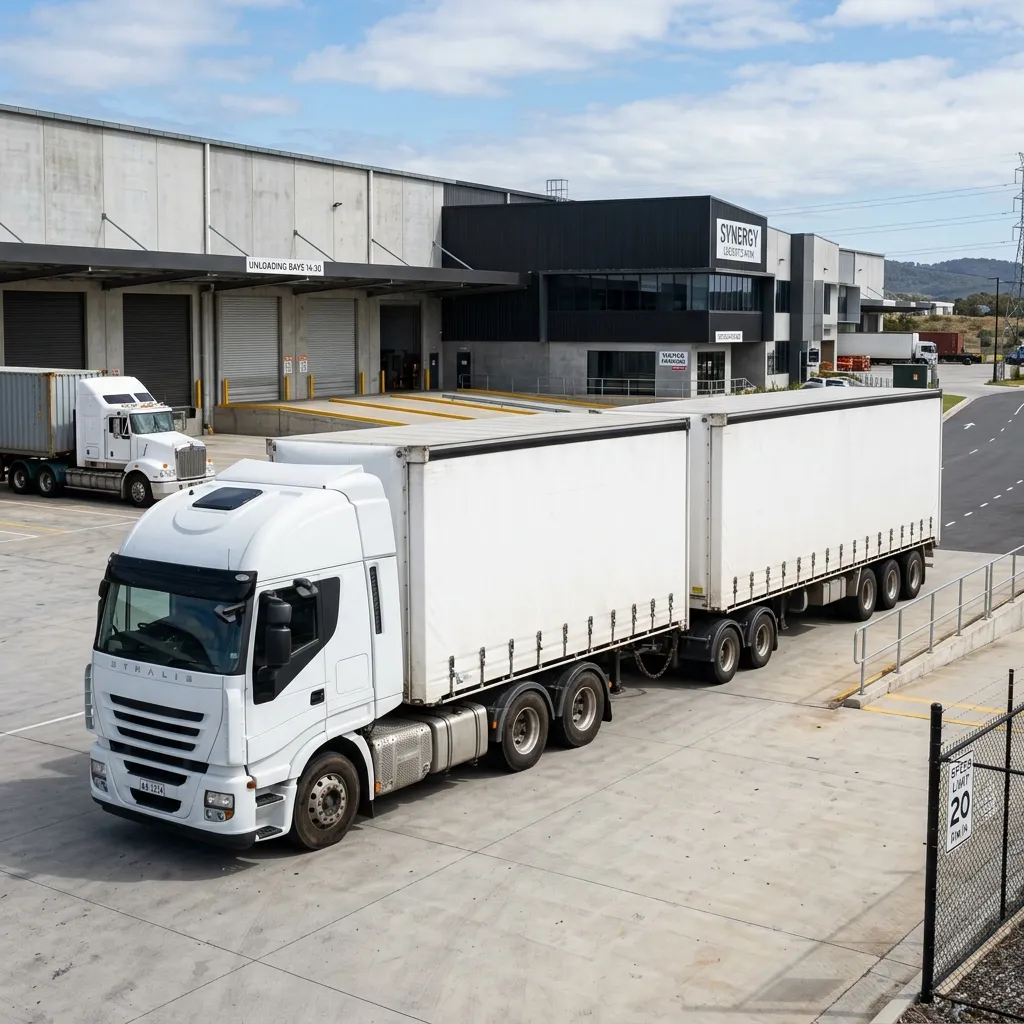 B-double tautliner combination on an interstate run