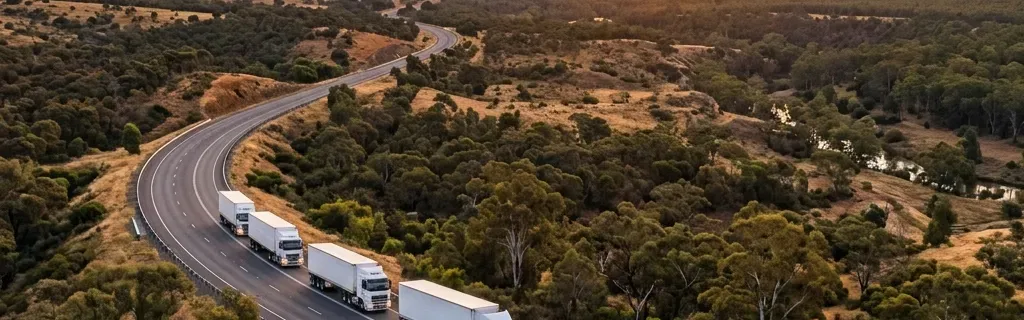 Ozcoast Logistics truck transporting heavy equipment