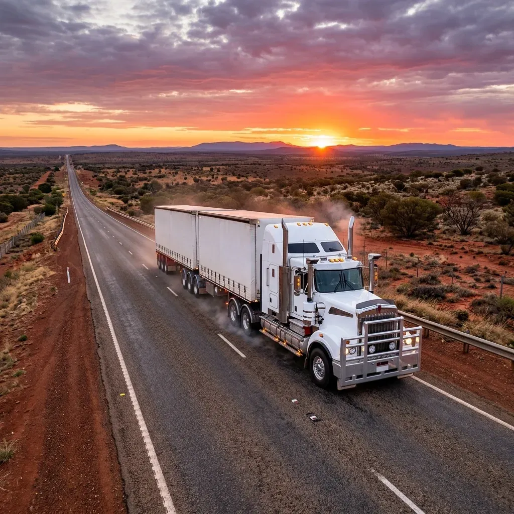 Interstate freight truck on an Australian highway