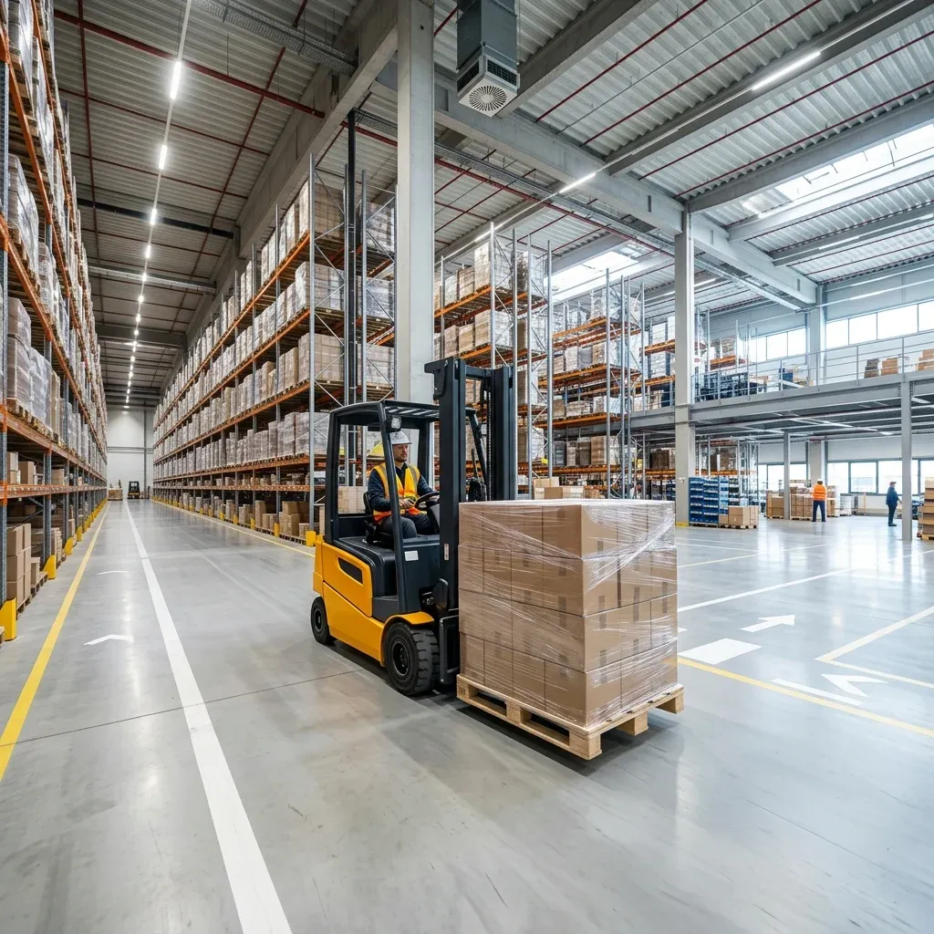 Secure palletised freight loaded for delivery across Australia