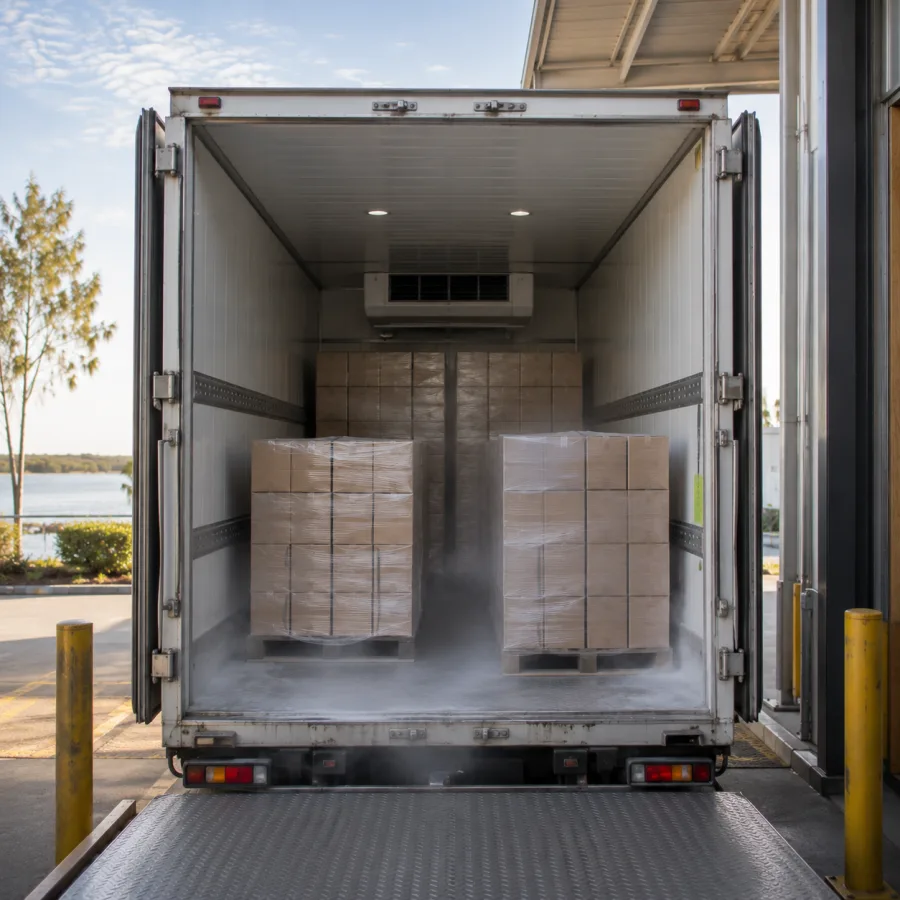 Chilled & temperature-controlled, Brisbane to Hervey Bay freight