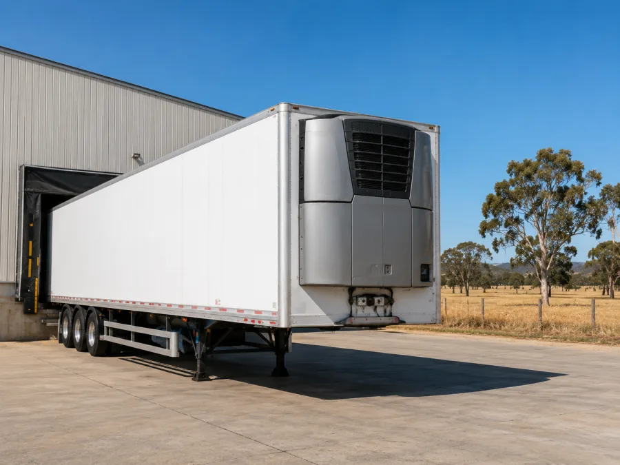 Refrigerated trailer at a Rockhampton regional dock