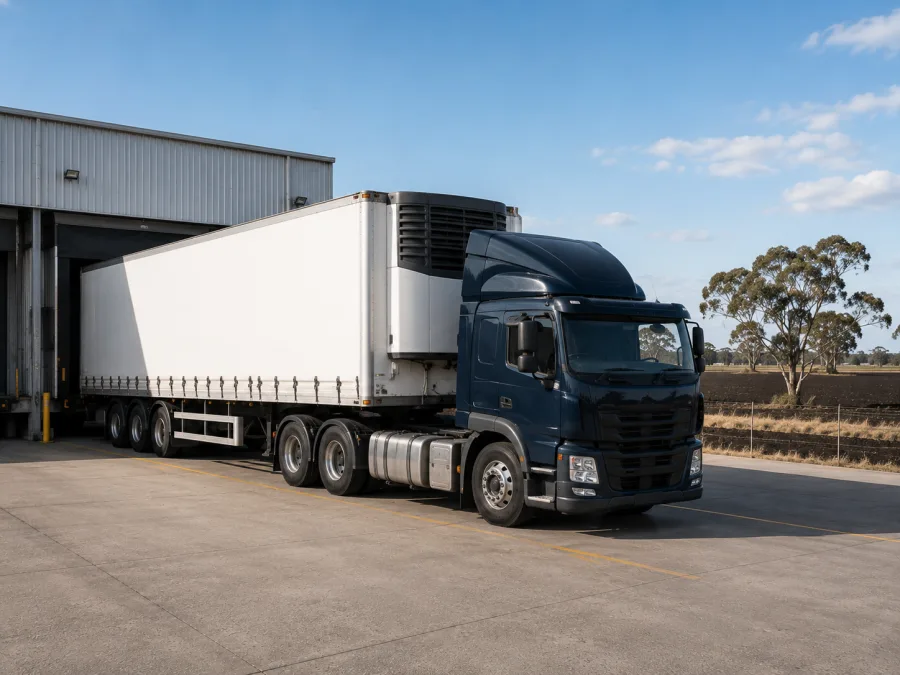 Refrigerated trailer at a Toowoomba regional dock