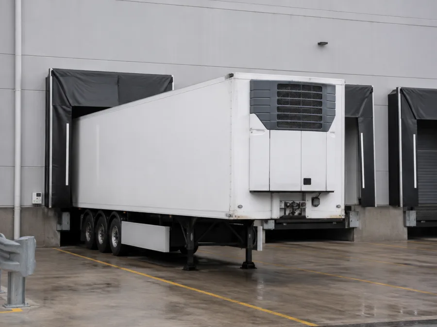 Refrigerated trailer sealed into a chilled dock in Melbourne's west