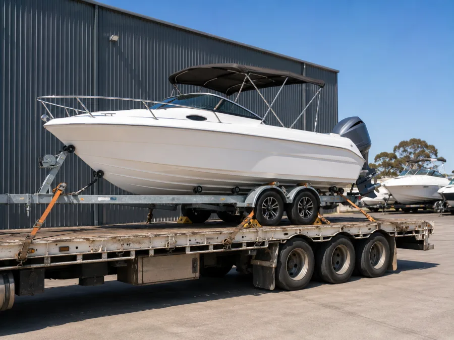 Boats on trailers, Melbourne to Adelaide freight