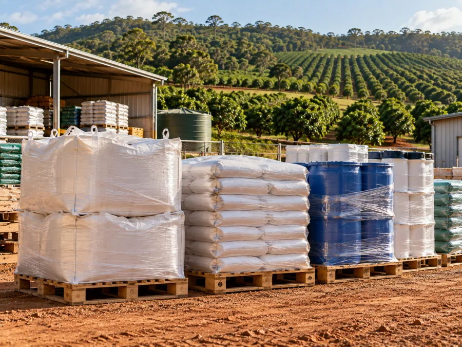 Palletised agricultural inputs staged for Northern Rivers growers