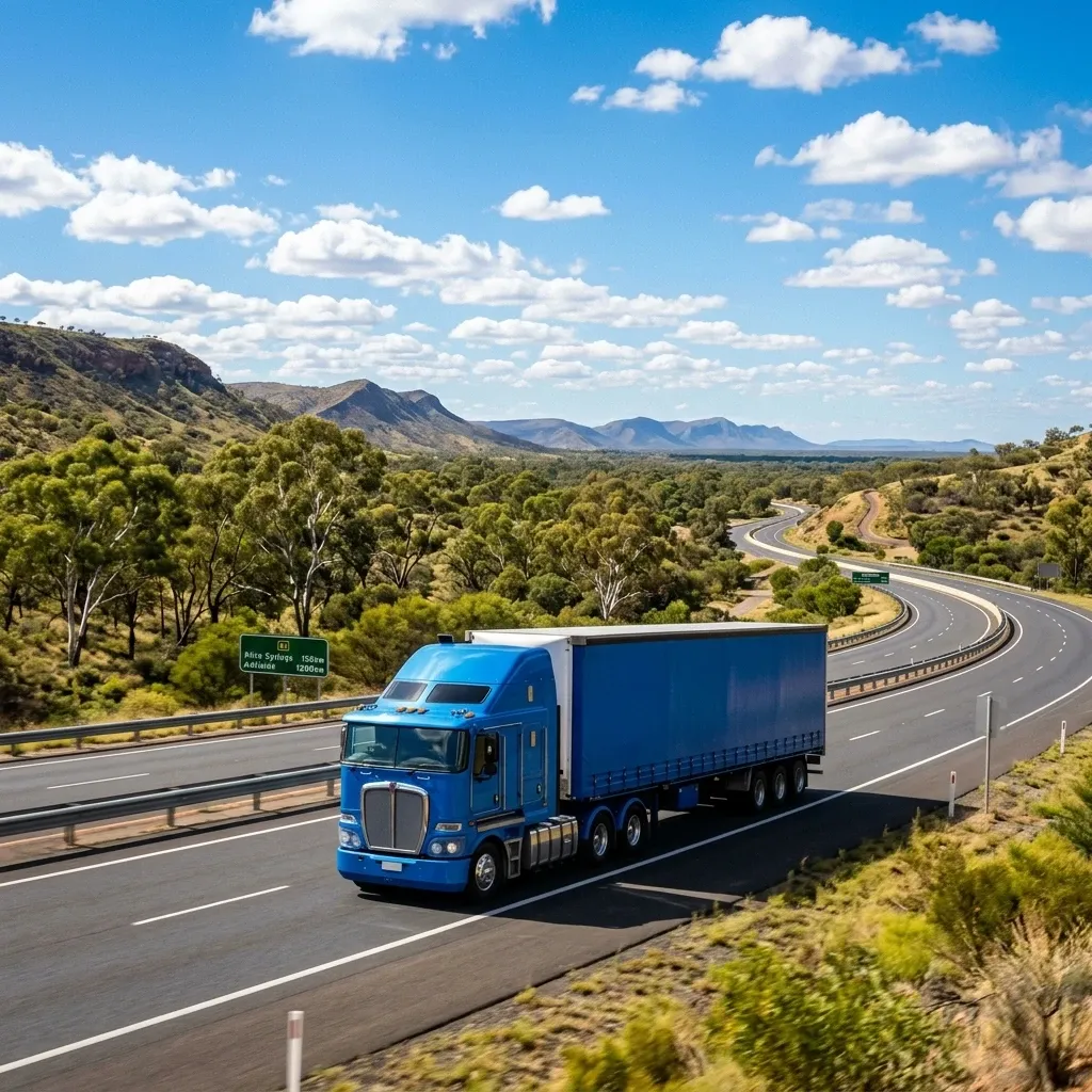 Modern Ozcoast Logistics freight truck loaded for delivery